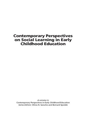cover image of Contemporary Perspectives on Social Learning in Early Childhood Education